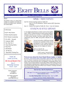 EIGHT BELLS United States Coast Guard Auxiliary Official Publication:  Flotilla 48, District 13, Division 4    Vol XIII  No 4
