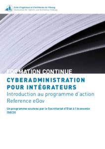 Formation continue Cyb e r a d m i n i s t ration pou r i n t é g r at e urs Introduction au programme d’action Reference eGov