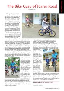Communities  The Bike Guru of Farrer Road By Heather Clark  At the ripe old ages of six and