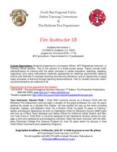 Firefighting in the United States / Fire Protection Publications / International Fire Service Training Association