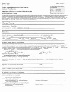 NATIONAL REGISTER FORMS TEMPLATE