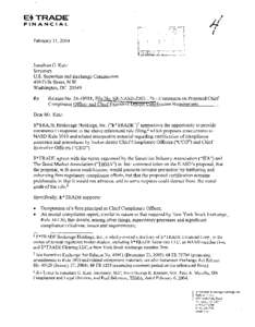 €+TRADE FINANCIAL February 11,2004  Jonathan G. Katz