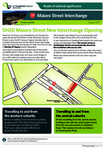 SH20 Maioro Street Interchange project update, August 2011