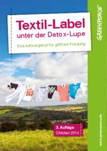 Textil-LabLuepel unter der Detox- idung  3. Auflage