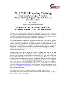 Microsoft Word - Traveling Training Flyer