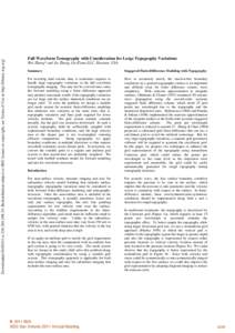 Full waveform tomography with consideration for large topography variations