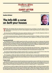 GUEST LETTER 24 NOVEMBER 2011 Eusebius McKaiser  The Info Bill: a curse