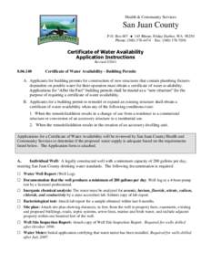 Health & Community Services  San Juan County P.O. Box 607  145 Rhone, Friday Harbor, WA[removed]Phone: ([removed]Fax: ([removed]