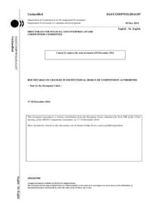 Unclassified  DAF/COMP/WD[removed]Organisation de Coopération et de Développement Économiques Organisation for Economic Co-operation and Development