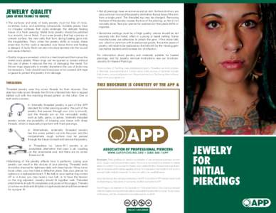 Surface piercings / Body piercing jewellery / Fashion / Barbell / Earring / Body piercing materials / Captive bead ring / Implant / Anodizing / Body modification / Body piercing / Human body