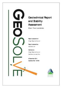 Geotechnical Report and Stability Assessment Albert Town Landslides  Report prepared for: