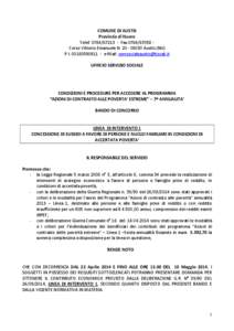 COMUNE DI AUSTIS Provincia di Nuoro Telef[removed]Fax[removed]Corso Vittorio Emanuele N[removed]Austis (NU) P.I[removed]e-Mail: [removed] UFFICIO SERVIZIO SOCIALE