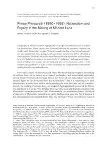 Phetsarath Rattanavongsa / Lao people / Souphanouvong / Pathet Lao / Lao Issara / Vientiane / Sisavang Vong / Zakarine / Laotian Civil War / Asia / Laos / Socialism