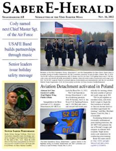 Saber E-Herald Spangdahlem AB Newsletter of the 52nd Fighter Wing  Nov. 16, 2012