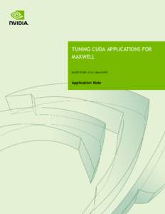 Tuning CUDA Applications for Maxwell