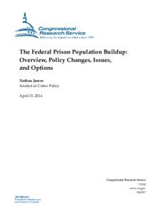 The Federal Prison Population Buildup: Overview, Policy Changes, Issues, and Options