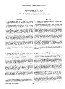 AmericanMineralogM, Volume66,pages 1099-l103,IgEI  NEW MINERAL NAMES*