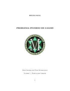 HEITOR BALDO  PROBLEMA INVERSO DE GALOIS Web Center for Pure Mathematics Number 1 - Portuguese Version