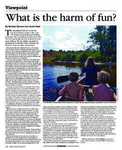 Viewpoint  What is the harm of fun? By Michale Glennon and Sarah Reed  T