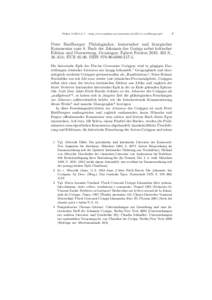Plekos 13,2011,3–7 – http://www.plekos.uni-muenchen.de/2011/r-riedlberger.pdf  3 Peter Riedlberger: Philologischer, historischer und liturgischer Kommentar zum 8. Buch der Johannis des Goripp nebst kritischer