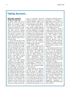 iv  August 2010 Taking Account... BEA paper compares