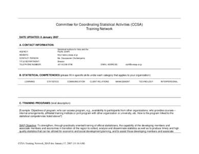 Demography / Econometrics / Official statistics / Political communication / Survey methodology / Statistics / Information / Science / Data