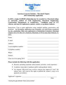 Microsoft Word - ACI Scholarship Application 2015 on letterhead DRAFT 1