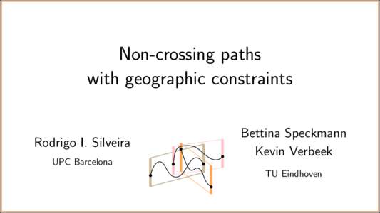 Non-crossing paths with geographic constraints Rodrigo I. Silveira  Bettina Speckmann