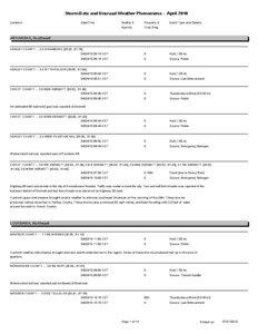 Storm Data and Unusual Weather Phenomena - April 2010 Location