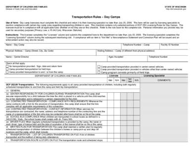 Microsoft Word - Transportation Only Checklist - Camp 6-09.doc