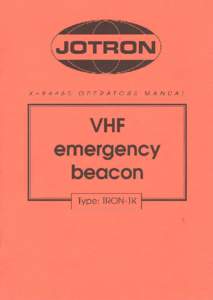 JOTRON OPERATORS MANUAL TRON 1K 1.0 Introduction  1.0 Innledning