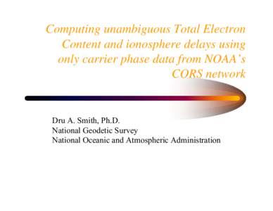 Geoid modeling at NOAA’s National Geodetic Survey