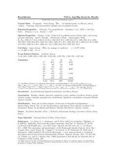 Routhierite  Tl(Cu, Ag)(Hg, Zn)2(As, Sb)2S6