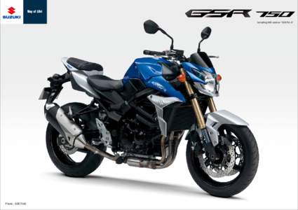 including ABS version “GSR750 A”  Photo : GSR750A Cool fusion: dynamic style and ride