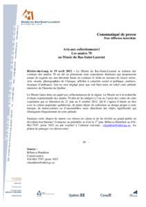 Microsoft Word - Communiqué les années 70 au MBSL Révisé.doc