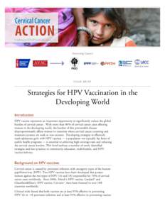 Strategies for HPV Vaccination in the Developing World