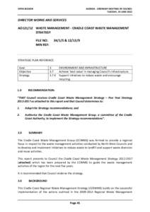 Agenda of Ordinary Meeting of Council - 19 June 2012