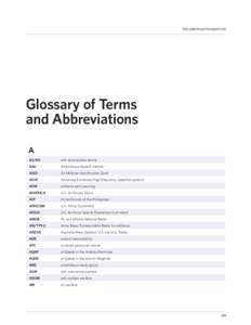 ﻿ THE HERITAGE FOUNDATION Glossary of Terms and Abbreviations A