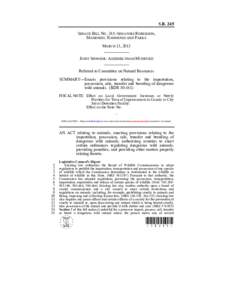 S.B. 245 SENATE BILL NO. 245–SENATORS ROBERSON, MANENDO; HAMMOND AND PARKS MARCH 13, 2013 ____________ JOINT SPONSOR: ASSEMBLYMAN MUNFORD