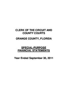 CLERK OF THE CIRCUIT AND COUNTY COURTS ORANGE COUNTY, FLORIDA      