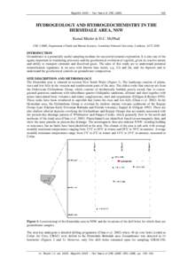 Regolith 2005 – Ten Years of CRC LEME  165 HYDROGEOLOGY AND HYDROGEOCHEMISTRY IN THE HERMIDALE AREA, NSW