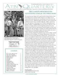 ATBI QUARTERLY All Taxa Biodiversity Inventory - Summer[removed]Vol. 3, No. 3) Great Smoky Mountains National Park, The Natural History Assoc., Discover Life in America, and Friends of the Smokies  James Murray