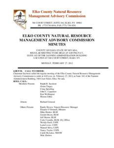 Elko County Planning Commission