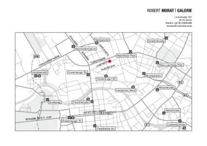 ROBERT MORAT | GALERIE LinienstraßeBerlin Telefon + 