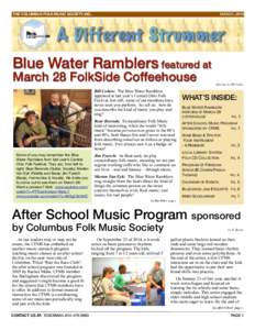 THE COLUMBUS FOLK MUSIC SOCIETY, INC.!  MARCH, 2015 Blue Water Ramblers featured at March 28 FolkSide Coffeehouse