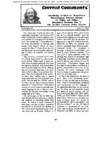 Essays of an Information Scientist, Vol:6, p[removed], 1983  Current Contents, #14, p.5-15, April 4, 1983 Introducing Sci-Mate—A