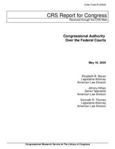 Article Three of the United States Constitution / Jurisdiction stripping / Federal tribunals in the United States / Federal government of the United States / Judiciary Act / United States federal courts / Supreme Court of the United States / Marbury v. Madison / Supreme court / Judicial branch of the United States government / Government / Law