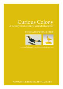 Curious Colony  A twenty first century Wunderkammer EDUCATION RESOURCE