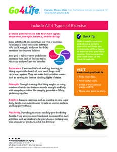 Include All 4 Types of Exercise