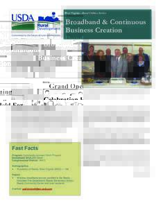 West Virginia—Rural Utilities Service  Broadband & Continuous Business Creation Grand Opening Celebration Held For